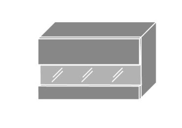 FLOSSIE, skříňka horní prosklená W4bs 60 LAM, korpus: bílý, barva: sonoma 