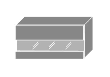 FLOSSIE, skříňka horní prosklená W4bs 80 LAM, korpus: grey, barva: sonoma