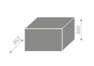 SHAULA, skříňka horní W6B 60, korpus: grey, barva: black