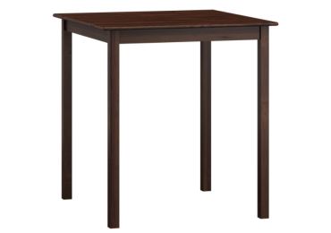 Stůl DASHEN 2, 75 x 75 cm, masiv borovice, moření ořech